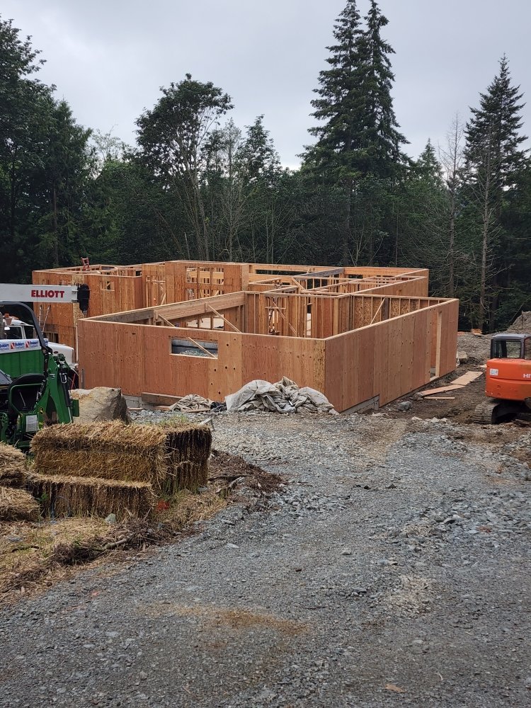 New home framing on a Joyner Construction jobsite